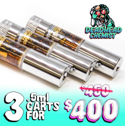 buy Deadhead Chemist DMT 3 Cartridges Deal .5mL